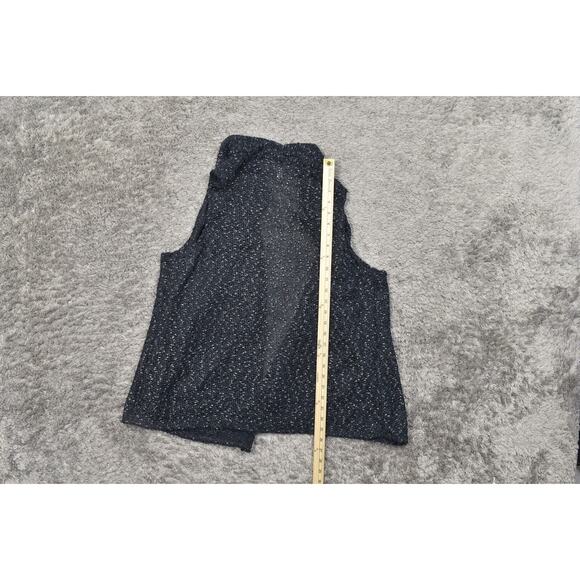 Chico's Easywear Size 3 Green Cardigan - Polyester, Knit Open Front - Picture 5 of 6